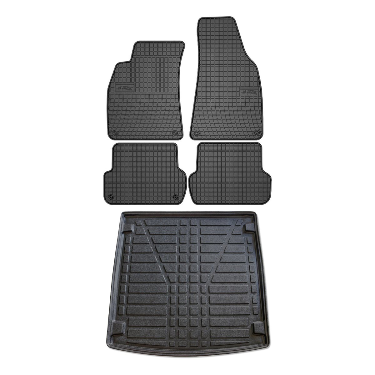 Audi A4 Avant Floor-Trunk Mats - Omac - El-Toro & YPS - Black - '01-'05